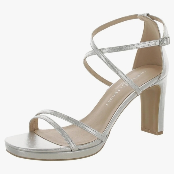 Chinese Laundry Taryn Silver Platform Sandal Size 8.5 - Picture 1 of 14